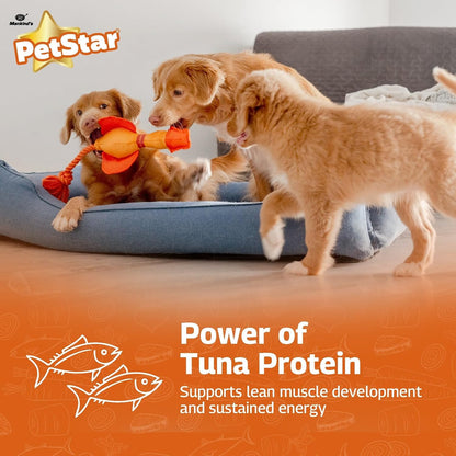 Petstar Puppy Dry Dog Food 1 kg, Tuna & Rice Formula, High Protein, Easy Digestion, Immunity Support, No Artificial Flavours or Added Sugar