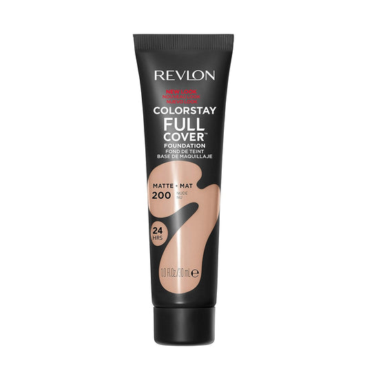 Revlon Liquid Foundation, ColorStay Face Makeup for Normal and Dry Skin, Longwear Full Coverage with Matte Finish, Oil Free, Nude, 30 ml