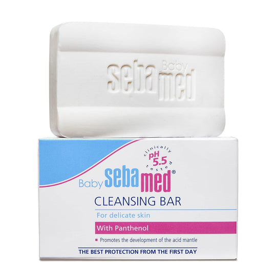 Sebamed Baby Cleansing Bar 100g|Ph 5.5 | With Panthenol|No tears & Soap Free bar| For Delicate skin