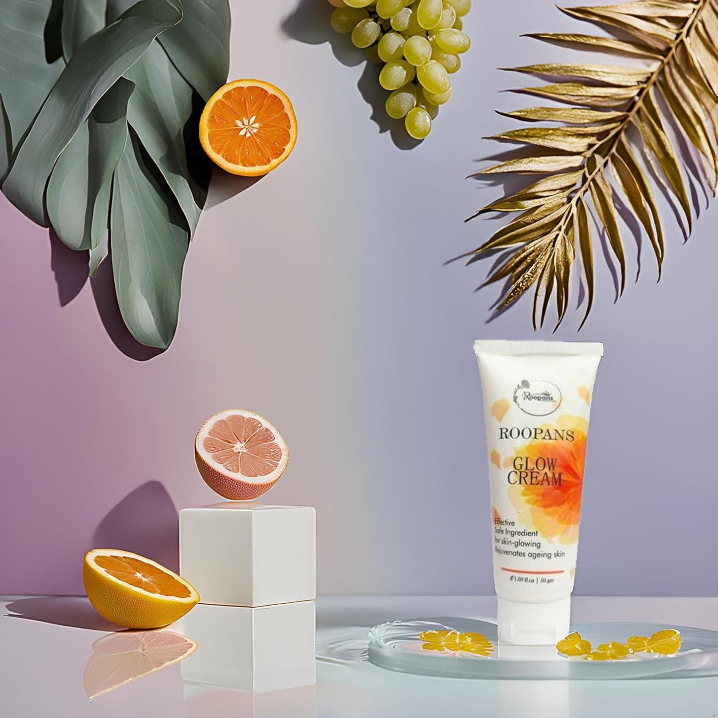 Glow Skin Whitening And Brightening, Face Cream Kojic Acid Arbutin Niaciamide Grapeseed oil Vitamin C & E With SPF-25, for all skin 50gm