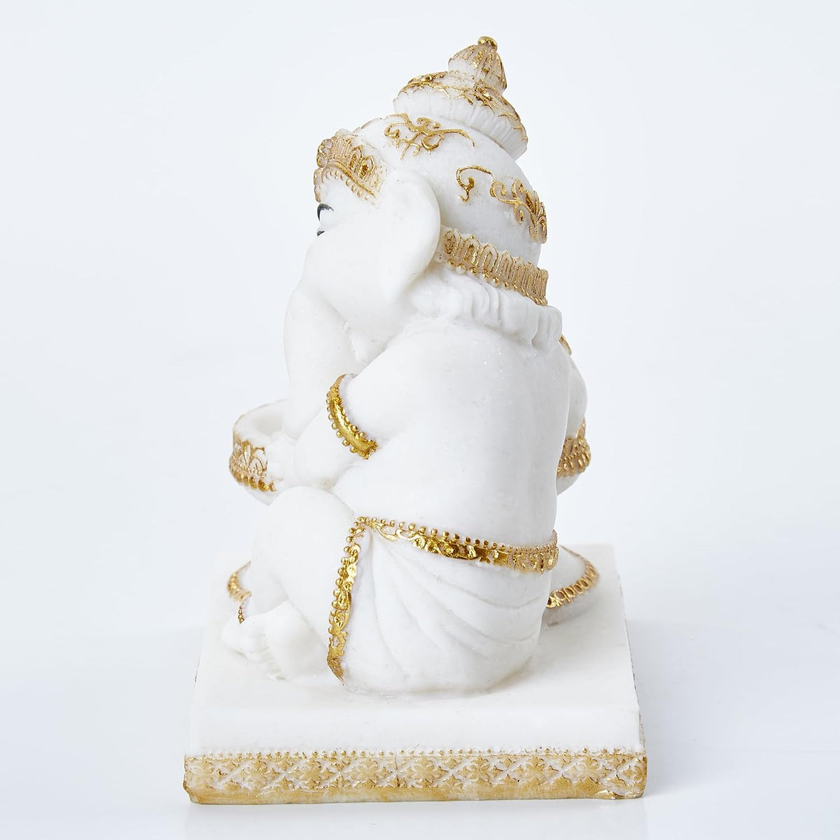 Dhayana Polyresin Ganesha with Linga Figurine