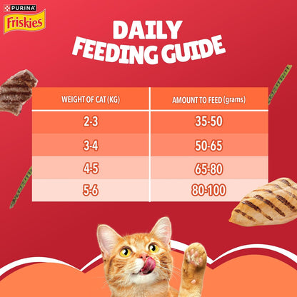 Purina Friskies Meat & Vegetable, Dry Food for Adult Cats, 400g Pack | With Meat & Vegetable, 100% Complete & Balanced, Quality Protein for Strong Muscles, Calcium & Vitamin D, Omega 6 & Zinc