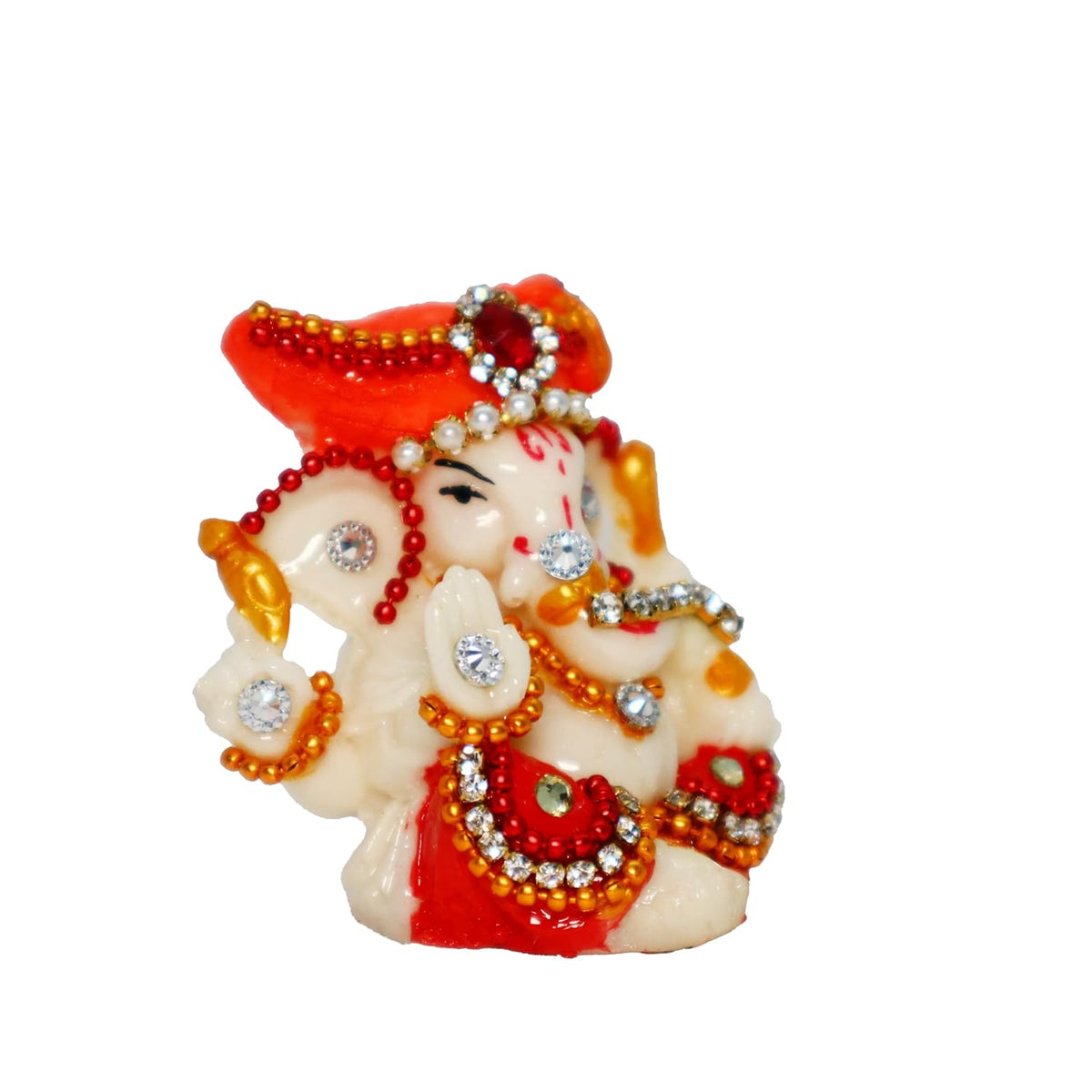 Ganesh Murti for Home & Office Decor, Ganesha Hand Crafted Best Car Dashboard Room Decoration Item (Bajirao Ganesha)