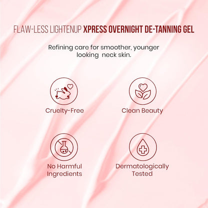 Mitchell USA LightenUp Express Overnight De-Tan Gel for Face | Tan Removal, Skin Brightening & Dark Spot Reduction | With Peony Flower Extract, Vitamin C & Alpha Arbutin | for Men & Women | 50g