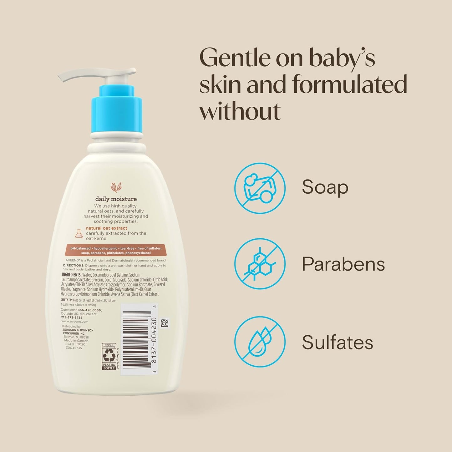 Aveeno Baby Wash and Shampoo Lightly Scented (12 fl oz)