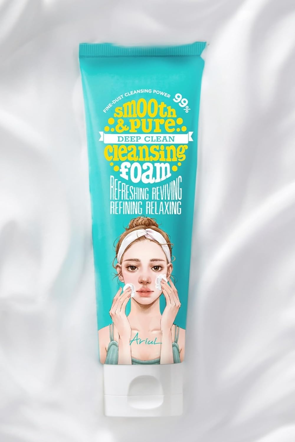 Ariul Smooth & Pure Deep Clean Cleansing Foam (120 ml) Deep Pore Cleansing Korean Face Wash, Gentle Hydrating Daily Face Cleanser, Removes Makeup & Fine Dust