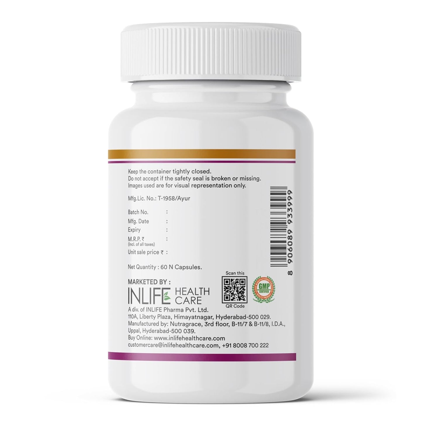INLIFE Natural Garlic Oil with Coconut Oil Filled Capsules | Extra Virgin Cold Pressed Oil | Helps Support Heart Health, Immunity & Digestion | 60 Vegetarian Capsules