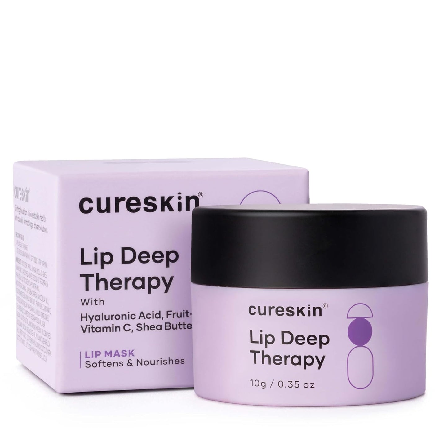 Cureskin Lip Deep Therapy Lip Mask | Moisturizing Lip Treatment with Vitamin C + Shea Butter for Soft Hydrated Lips | Overnight Repair | Lip Balm For Dry Chapped Lips | Lasting Hydration, 10 g (Pack of 1)