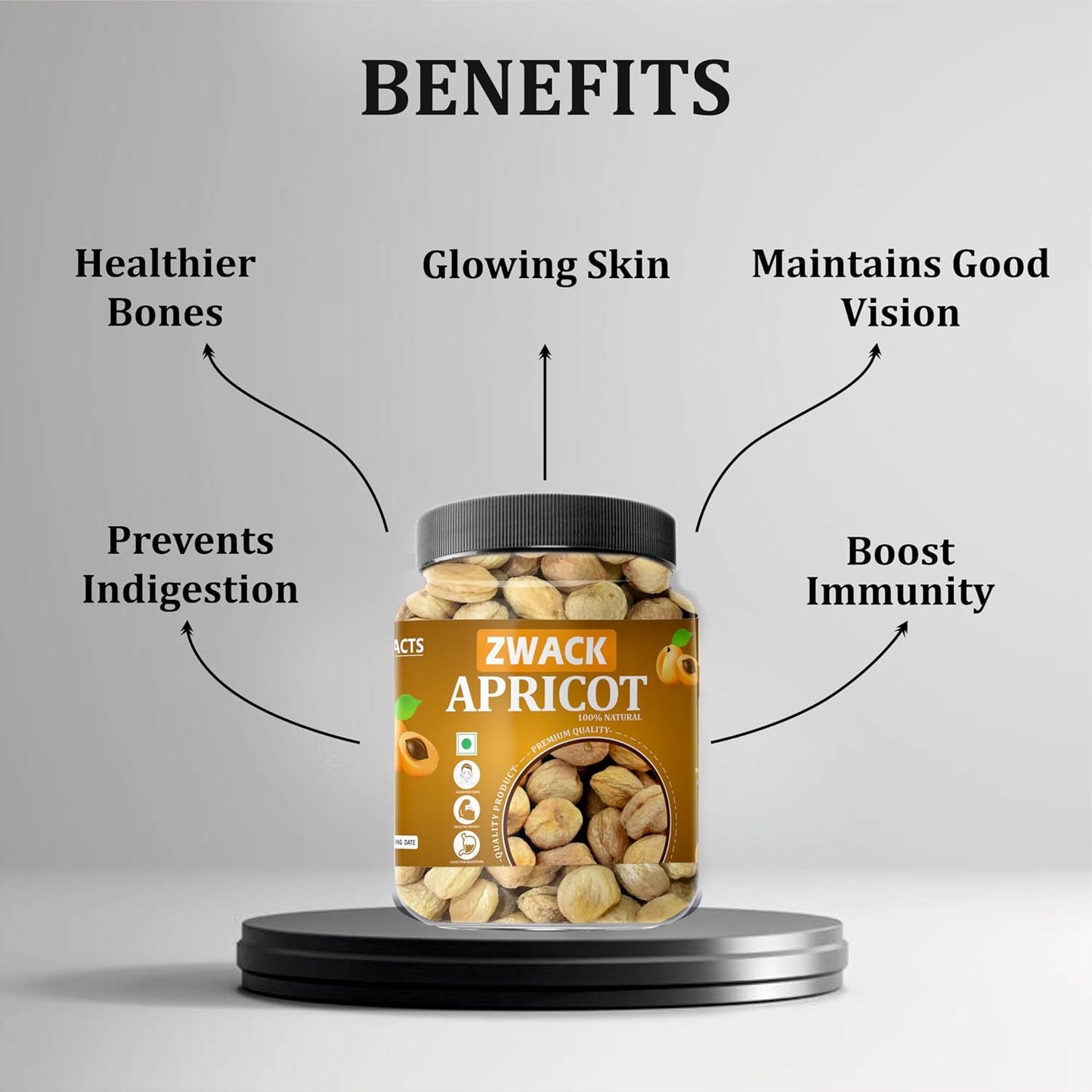 ZWACK Exotics Apricots Dry Fruits | Apricot, Dried Apricot, Dry Fruits, Apricots, Apricot Dry Fruits, Dry Apricot, Dried Apricots, Turkish Apricot, Gluten Free & Sodium Free