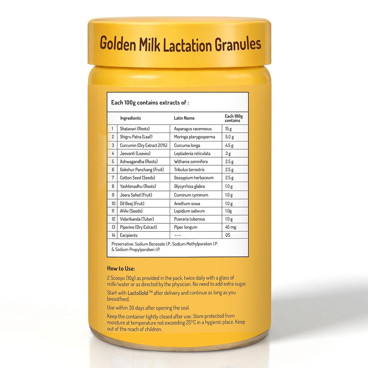 LactoGold™ Lactation Granules | Not Just More But Better BreastMilk | 4X Shatavari, Moringa, Curcumin & Piperine | 300g | Pack of 1 |