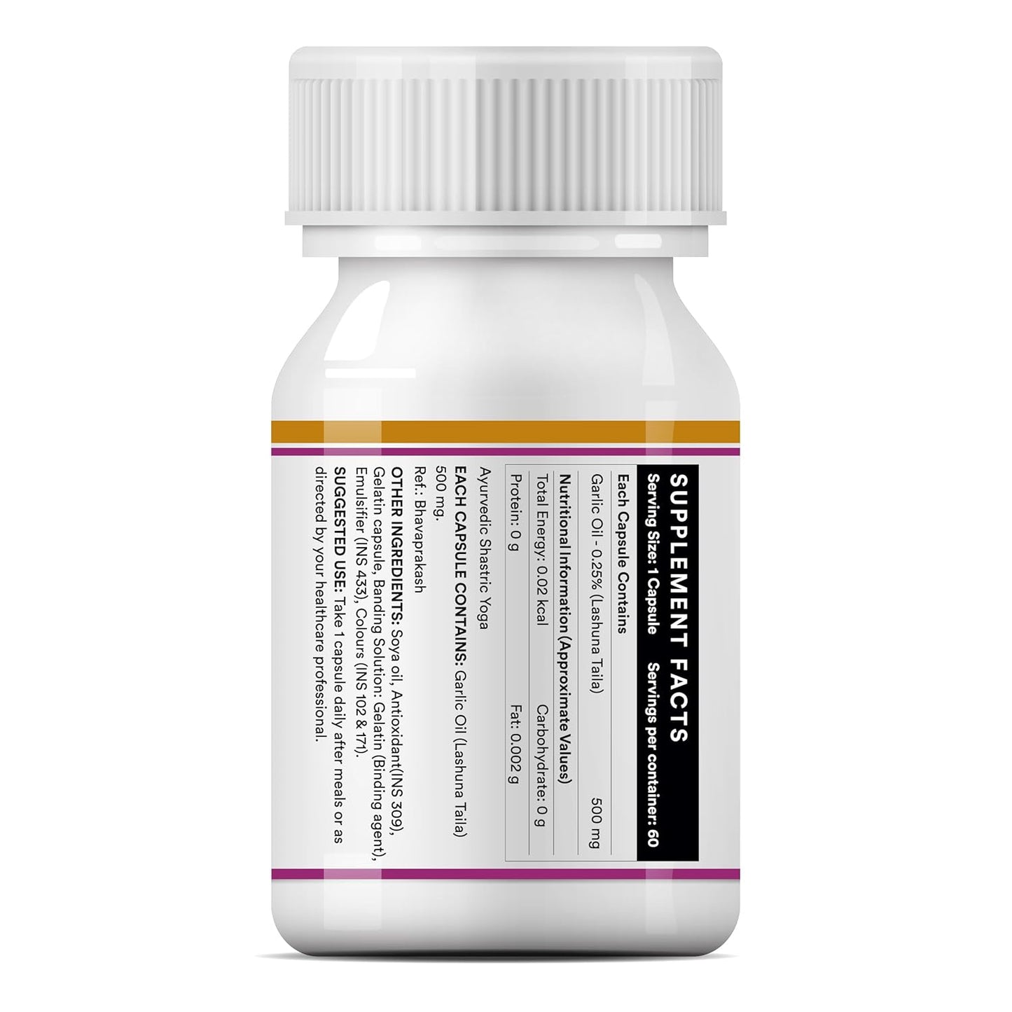 INLIFE Garlic Oil Capsules for Heart Health and Immune Support for Men and Women - 60 Liquid Filled Capsules