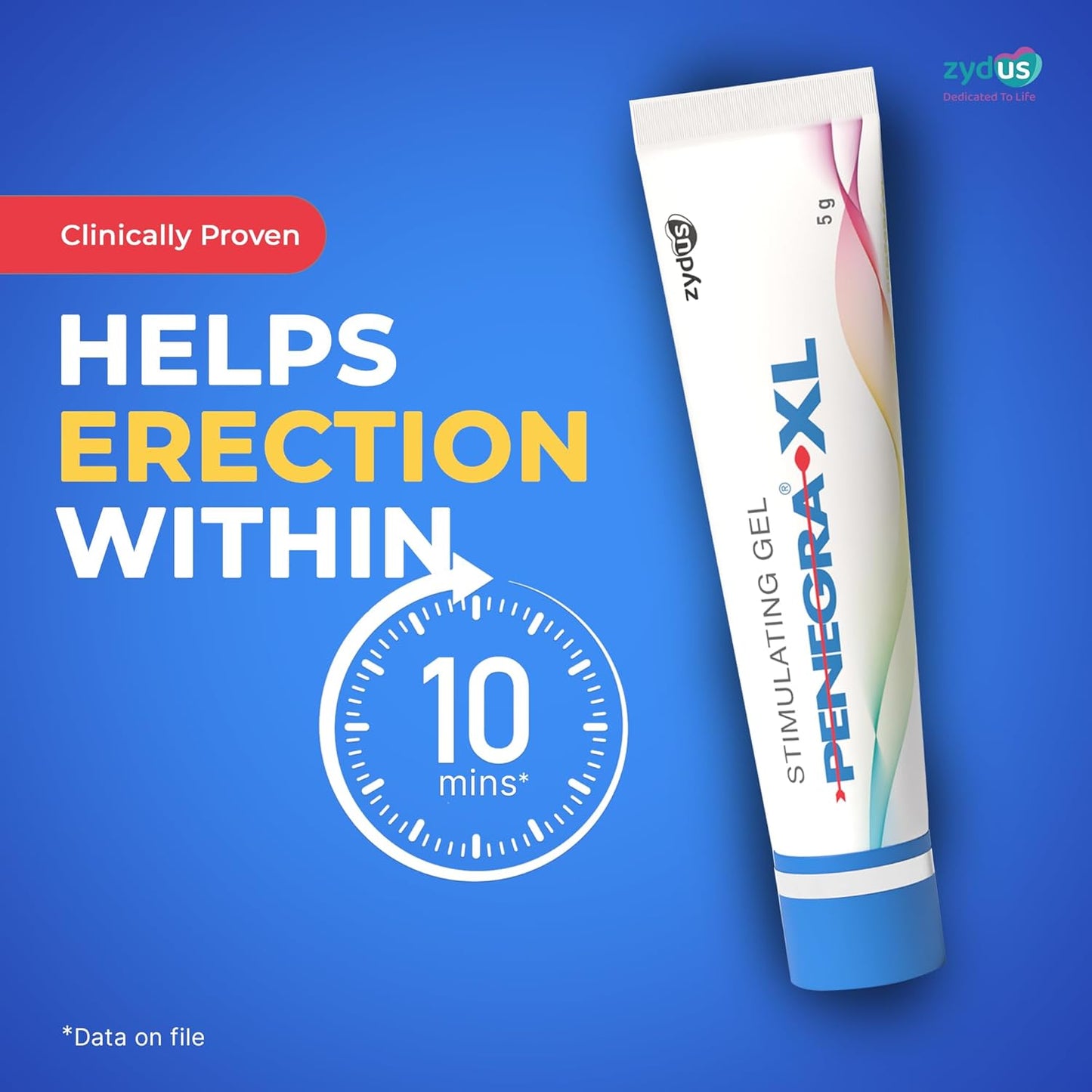 PENEGRA XL Stimulating Gel for Men, Starts Working Within 10 Minutes, Clinically Proven Topical Gel, Safe & Easy to Use - 5g (Pack of 1)