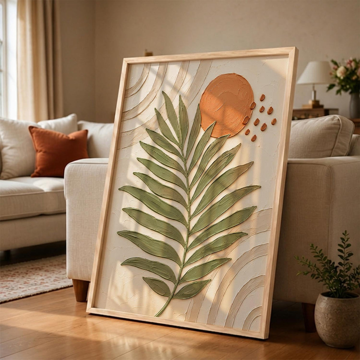 Boho Painting with Frame | Boho Art Painting With Frame Home Decoration For Living Room Bed Room Hotel Wall Decor Digital Reprint (14X20 inch)