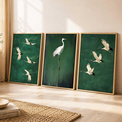 Home Decor Nature Art Painting Decorative Wall Art | Poster With Frame For Living Room Bed Room Hotel Wall Decor Digital Reprint Set of 3 (13X17 inch)