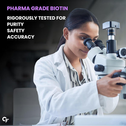 Carbamide Forte Biotin Tablets for Hair Growth with Amla, Brahmi & Bamboo Extract | Hair Growth Tablet | Hair Vitamins | Hair Supplements for Women & Men - 90 Veg Tablet