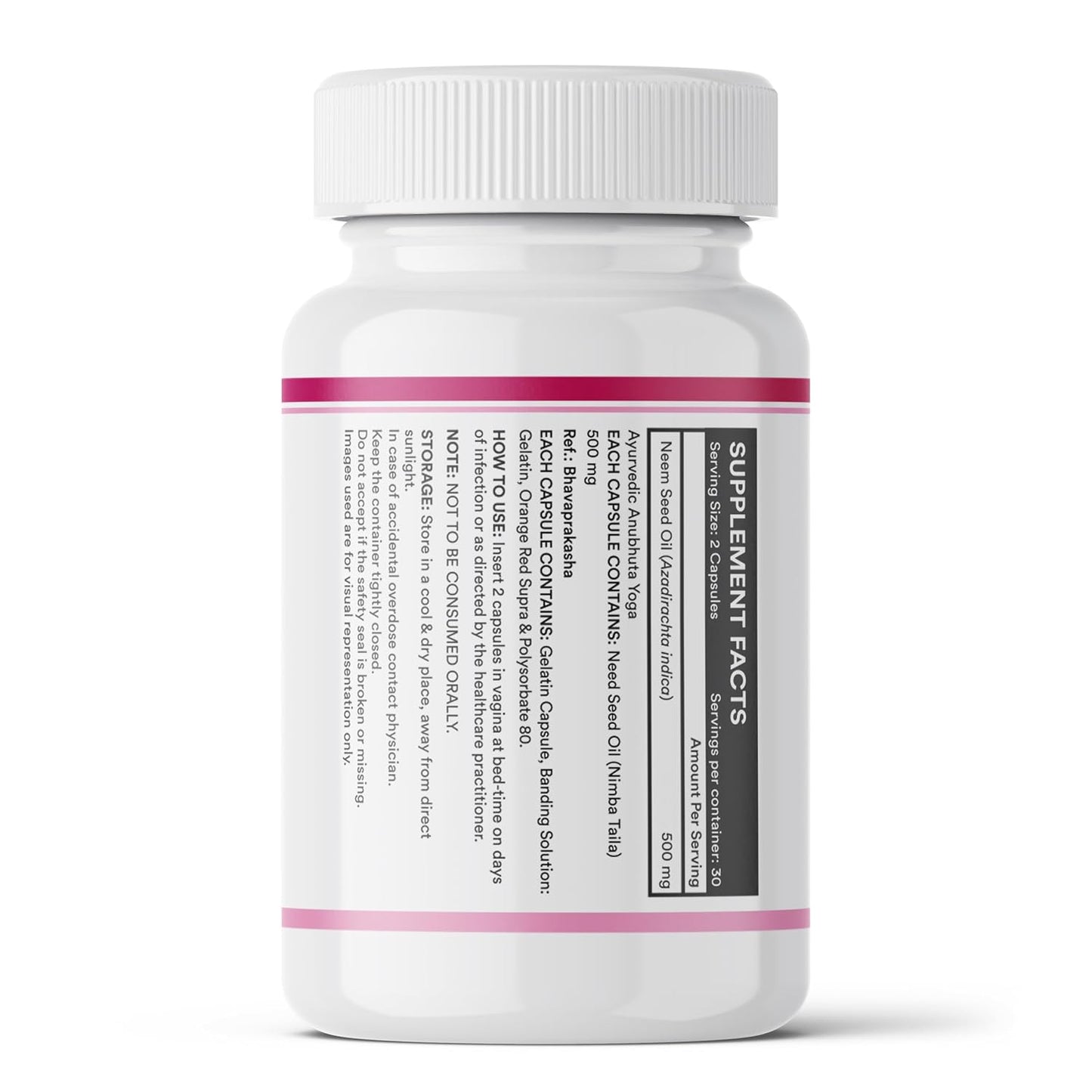 INLIFE Vaginal Health Capsules for Hygiene Support with Neem Seed Oil (Nimba Taila) 500mg | Promote Healthy Odor & Flora - 60 Count