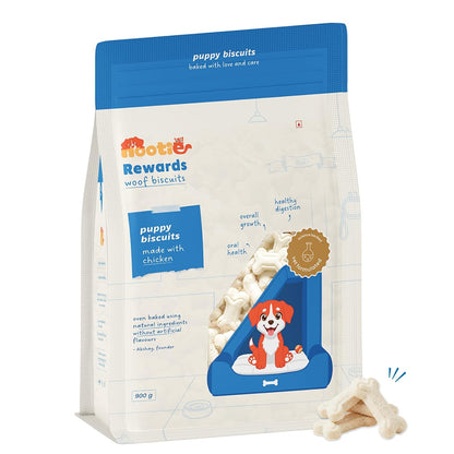 Nootie Chicken Biscuits with Chicken & Peanut Butter Flavour for Puppies Dogs Protein-Rich, Highly Digestible, and Nutrient-Dense Dog Treats, Breeds & Sizes - 900g