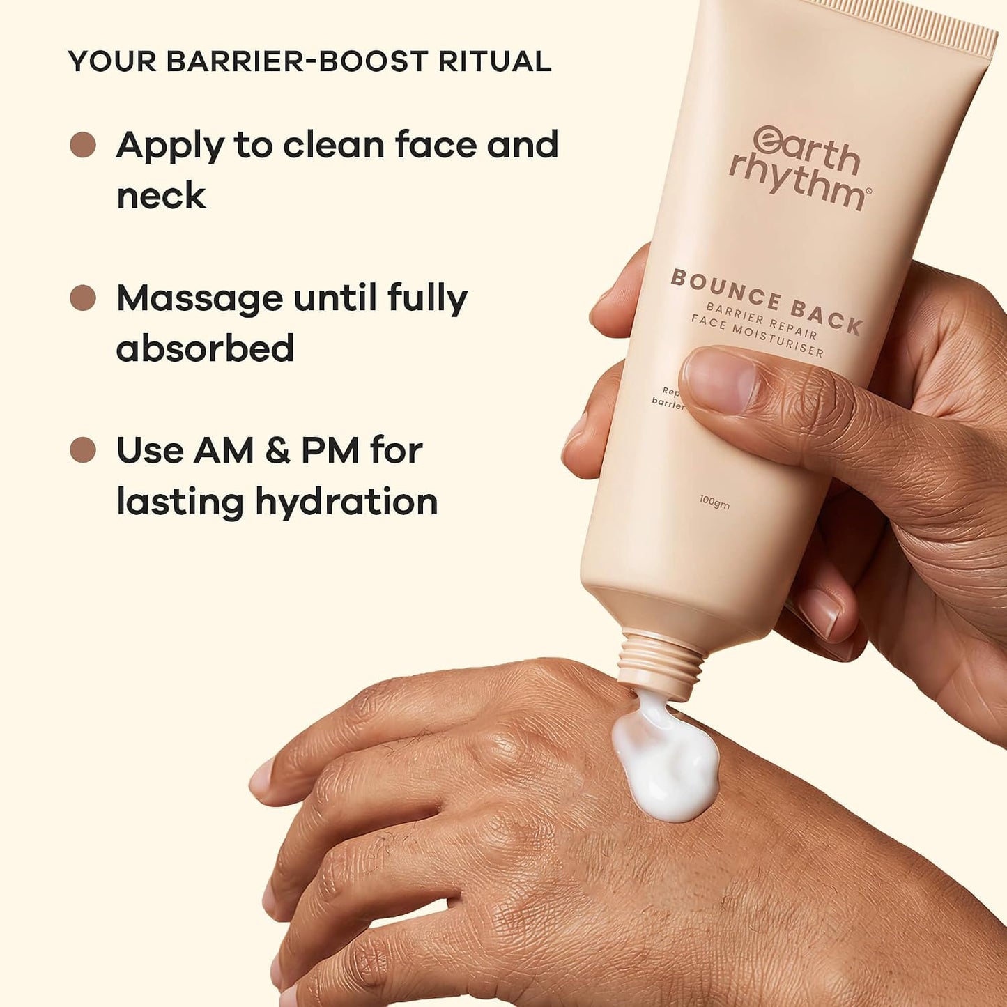 Earth Rhythm Bounce Back Barrier Repair Face Moisturiser with Almond Milk & Ceramides
