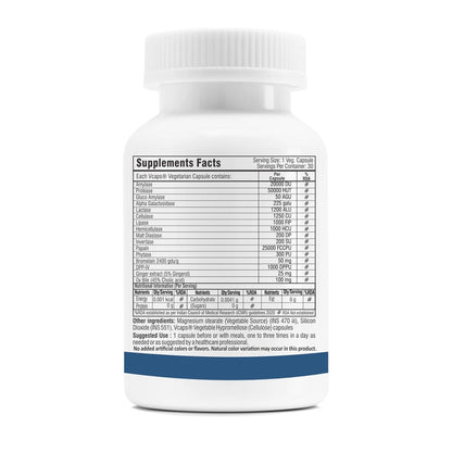 Supplement bottle with label on a white background