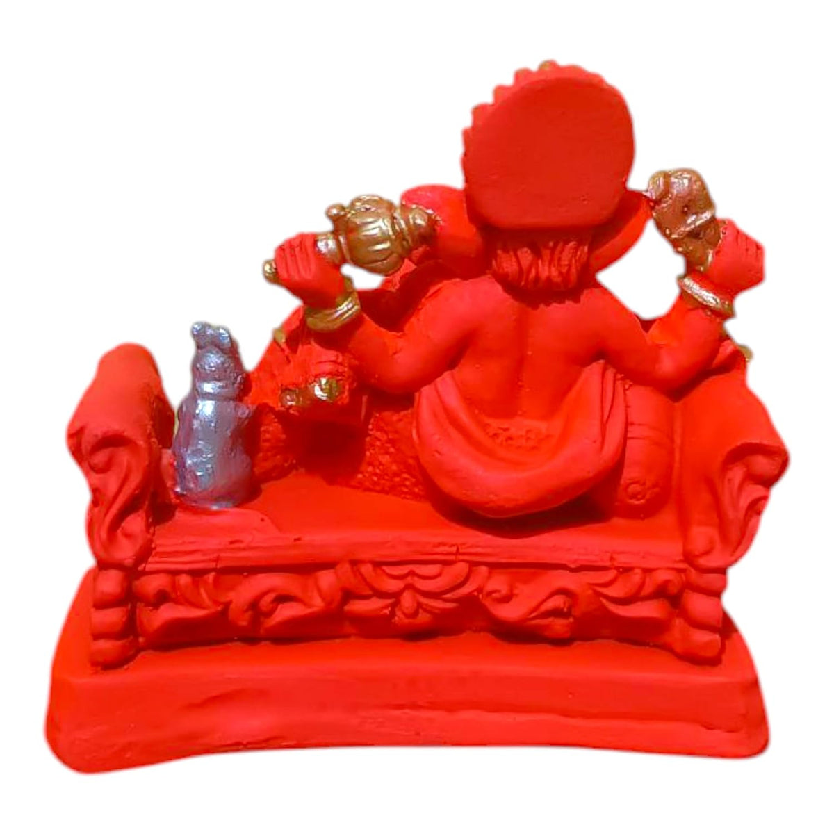 Ganesha Ganesh Ganpati Gajanan Statue Idol Murti Gift Item Decorative Showpiece Multicolor Polyresin Pack of 1 (B15)