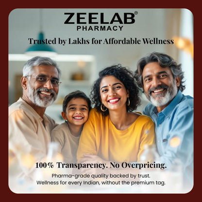 Advertisement for Zeelab Pharmacy featuring a family and their smiling faces.