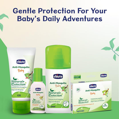 Chicco Anti-Mosquito Spray for Babies, 100ml | Natural Protection from Disease Spreading Mosquitoes | Dermatologically tested | Free from DEET, Alcohol and Colours