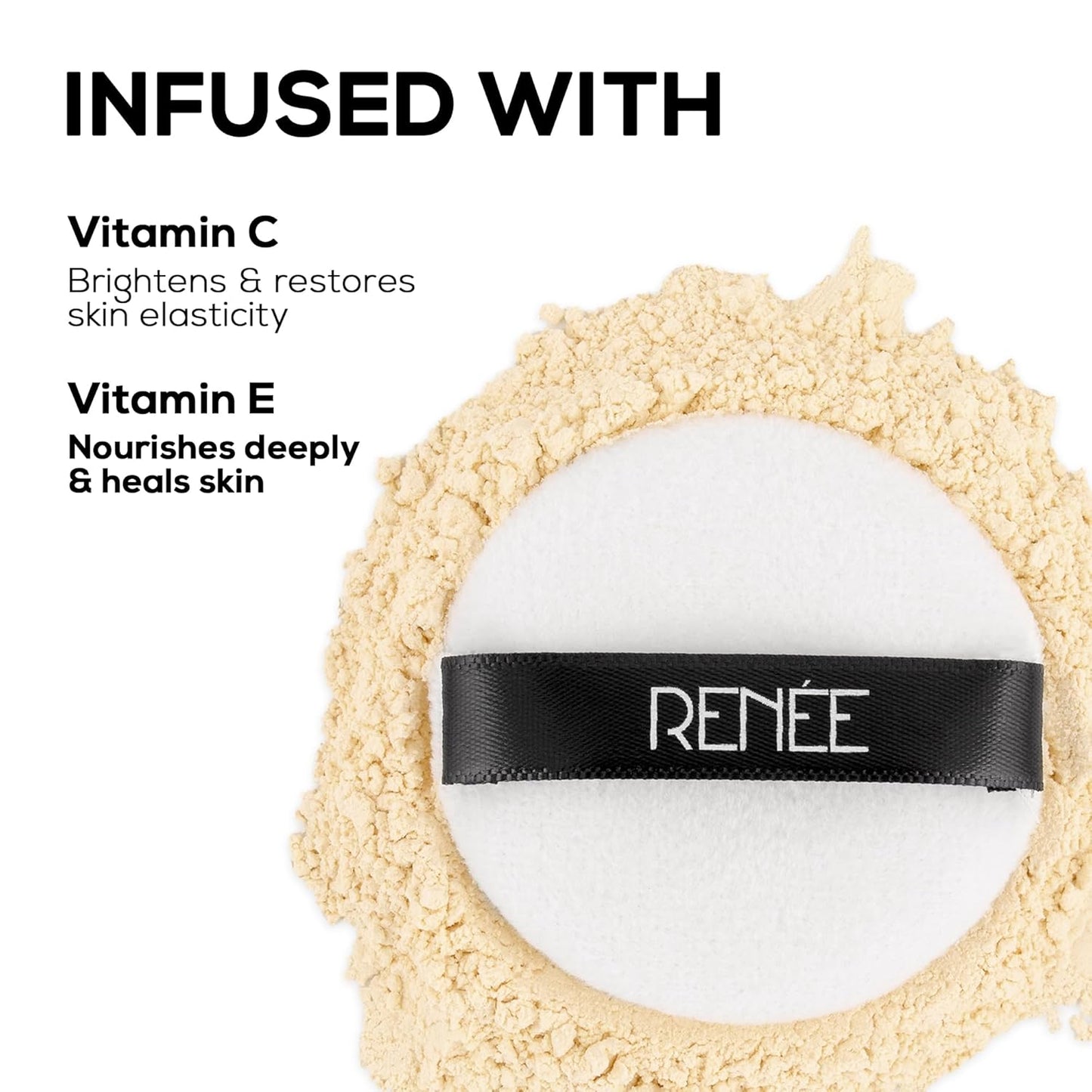 RENEE Pro Banana Loose Powder - Medium Beige - Sets Makeup, Extended Wear & Controls Shine - Vitamin C & E Infused Formula For Flawless Mattified Skin - 10 Gm - All Skin Type