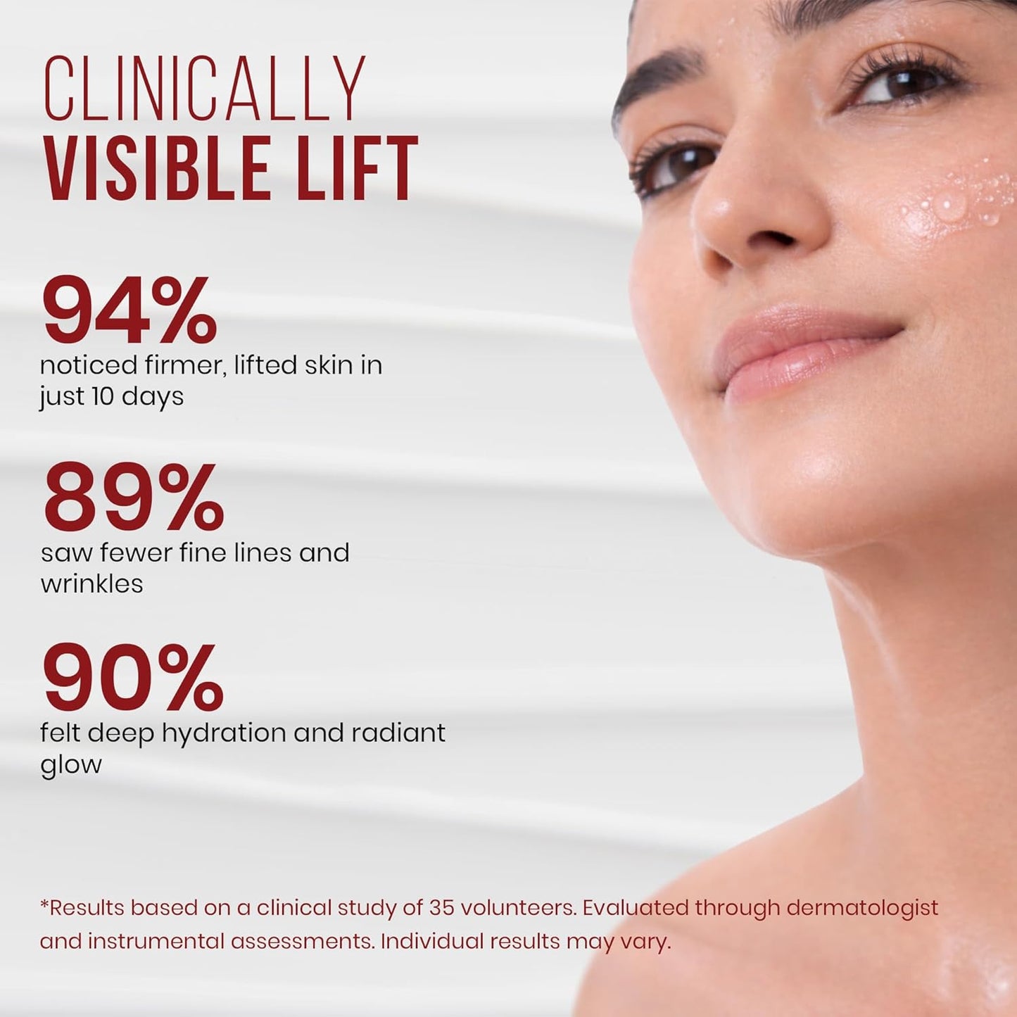 Mitchell USA Lift & Firm Instant Face Tightening and Anti Aging Serum | Targets wrinkles | Helps lift and tighten skin | With Lotus Seed Extract, Hazel Liquid Extract & Vitamin E | For all skin types | 30ml