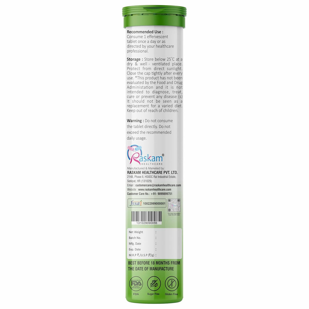 Back view of a Visskam supplement bottle with text and branding on a white background