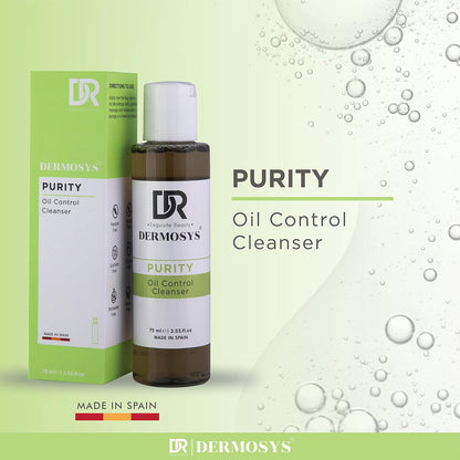 Dermosys Cleansing Oil for Face | Deep Cleansing Oil with Witch Hazel, Thyme & Camphor | Daily Wash for Oily & Acne-Prone Skin | 75ml | Paraben& Sulphate-Free