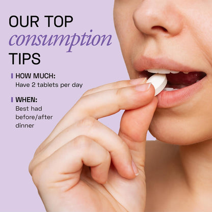 Ace Blend Max Magnesium Glycinate (60 tablets) | 1600mg Triple Complex | 440mg Elemental Magnesium | Calcium, Vegan Vitamin B12 & D3 | Promotes Deep Sleep, Muscle Recovery & Heart Health