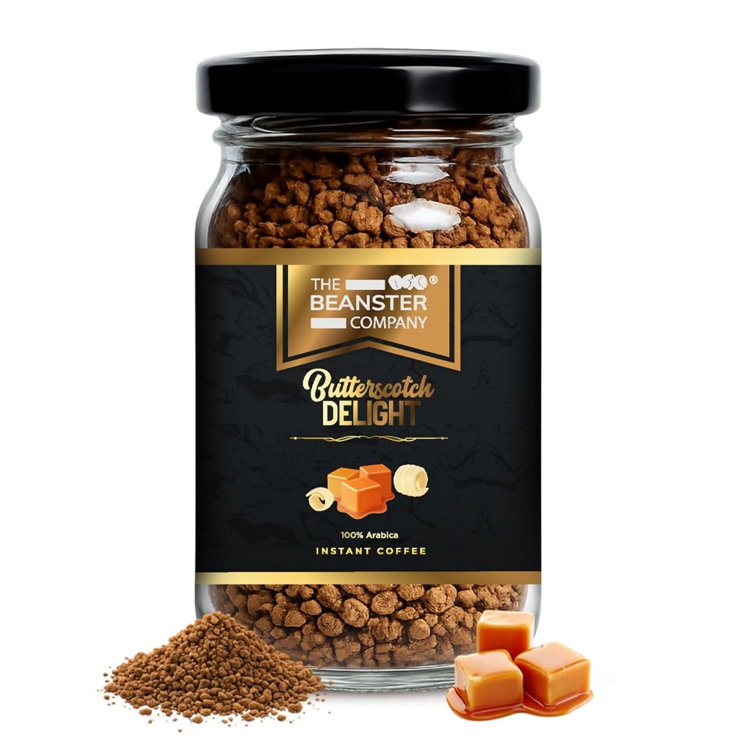 The Beanster Company 100% Arabica Butterscotch Delight Instant Coffee, 50g