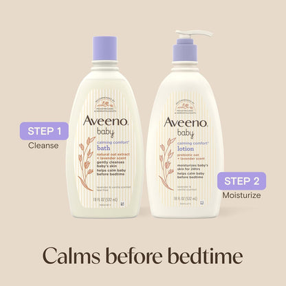 Aveeno Baby Calming Comfort Bath Lavender & Vanilla Lotion 18 Ounce