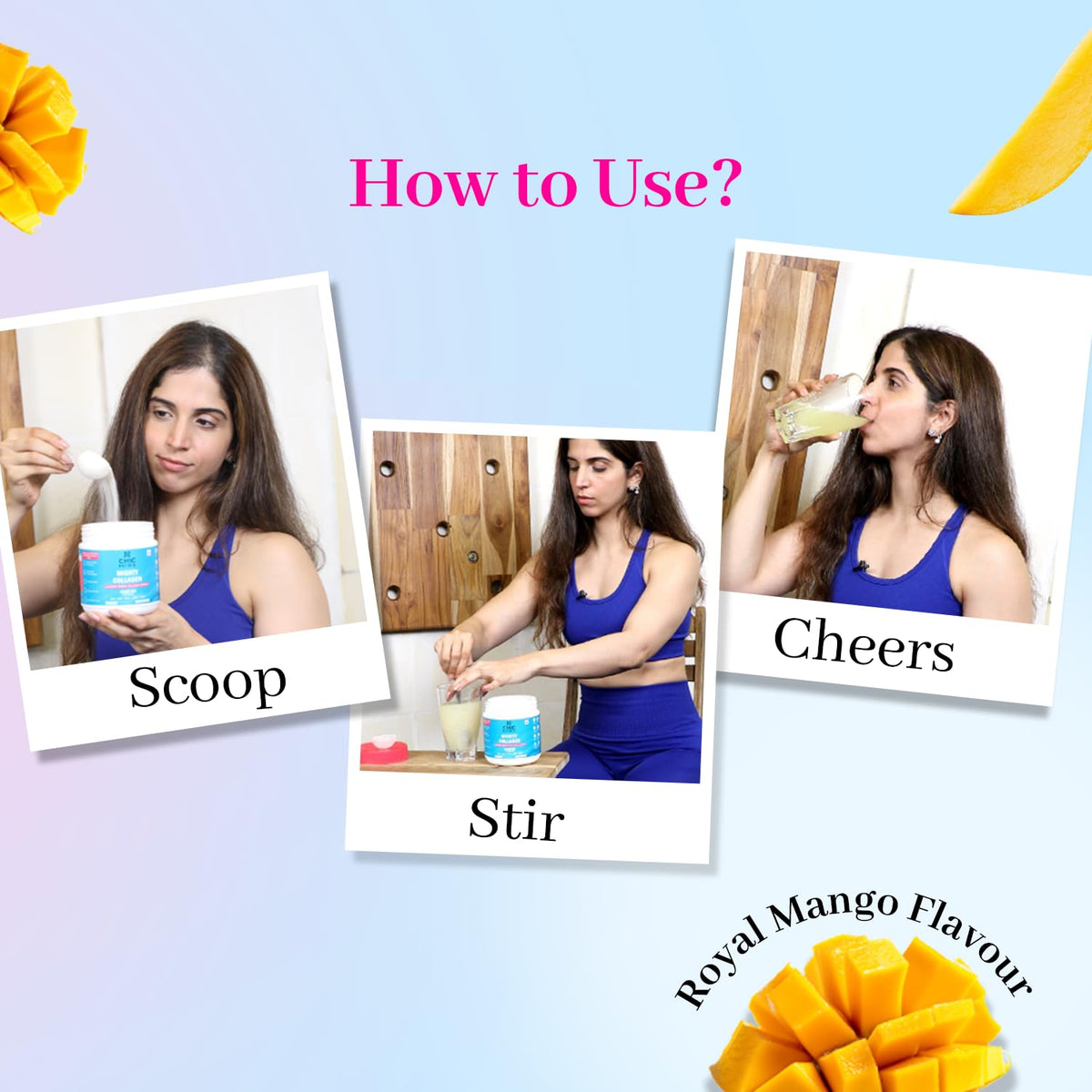 Chicnutrix Marine Collagen Supplements Powder for Women & Men | 8000mg Japanese Wellnex Marine Collagen Peptides, AstaReal Astaxanthin | Zero Sugar, Fast Absorption & No Fishy Aftertaste | Mango Flavour, 25 Servings