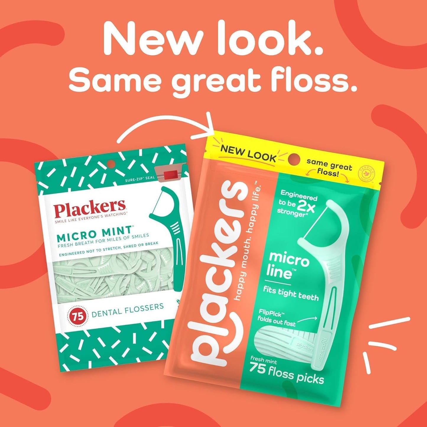 Plackers Micro Mint Dental Floss Picks, 90 Count