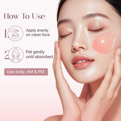 SeoulSkin Collagen Face Cream for Glowing Skin | Niacinamide, Hyaluronic Acid & White Lily Extract | Red Jelly Moisturizer for Hydration, Firming & Anti-Aging | Korean Glass Skin Glow | 50ml