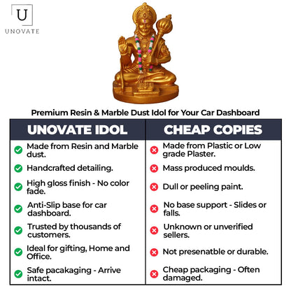 UNOVATE Hanuman Idol for Car Dashboard, Home, Office Desk | Hanuman Murti