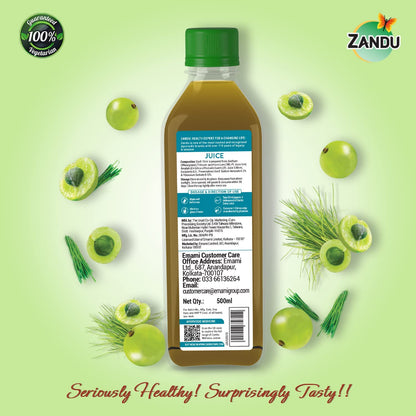 ZANDU Detox Juice 500ml | Rich in Vitamin C, Helps with Body Detox and Blood Purification | 100% Ayurvedic and Natural