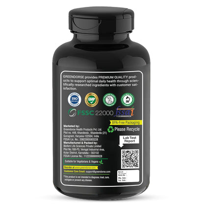 GREENDORSE NMN 99.9% Pure with Apigenin, Trans-Resveratrol & Quercetin | 3-in-1 Supplement | High Bioavailability | 3rd Party HPLC Tested | Supports NAD+, Healthy Ageing, Cellular Health, Muscle & Heart Health | 60 Veg Capsules