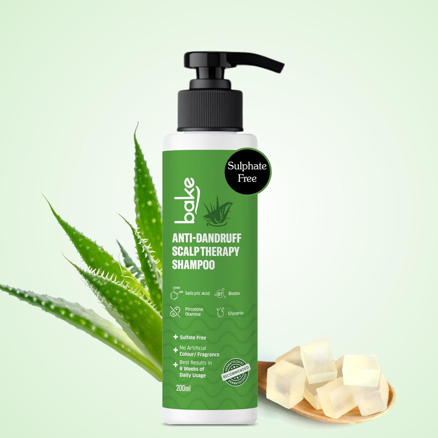 BAKE 2% Salicylic Acid Anti Dandruff Shampoo for Scalp Strengthening, Dry Itchy Scalp, For Men & Women - 200ml