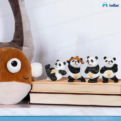 Panda Miniature Figurines - Decorative Showpiece, Gift for Him/Her, Diwali Deepwali New Year Home Decor, Bedroom, Living Room, Office, Table, Car Dashboard (Style-C)