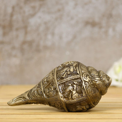 Brass Auspicious Lord Ganesha Shankh (BGO905)