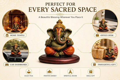 Lord Ganesha Idol for Home Temple & Office