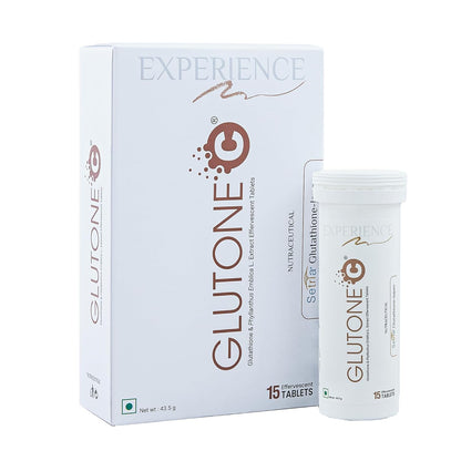 Glutone supplement packaging with box and white container on a white background
