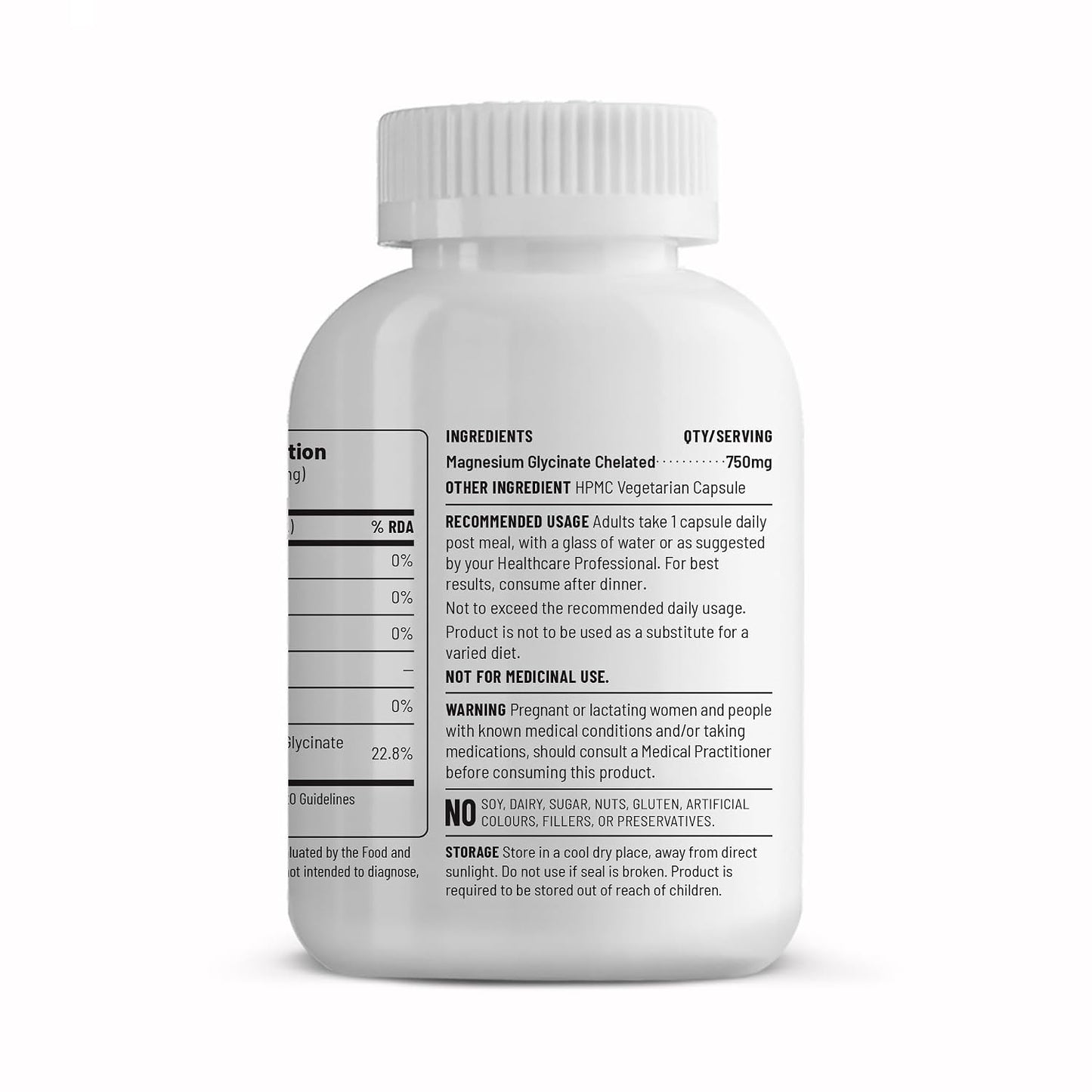 Unived Chelated Magnesium Glycinate Pure (non-buffered) | Fully Reacted Non-Buffered | High Absorption | Muscle Recovery, Sleep, Stress Support | Vegan | 90 Capsules