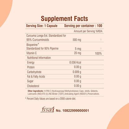 Supplement facts label with detailed nutritional information on a beige background