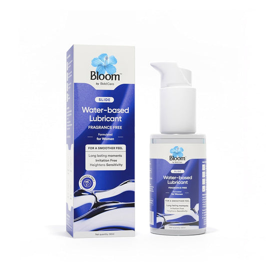 Bloom Fragrance Free Lubricant | (50 ml) | Fertility Friendly| For Long-lasting Painless Experiences | Natural Lube for Dryness | Non-Sticky & pH Balanced Formula