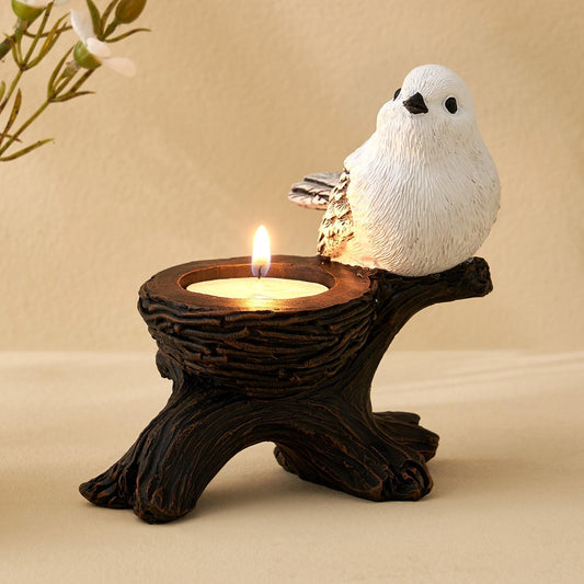 Home Decor Decoration Items for Living Room,Tealight Candle Holder, Resin Bird Showpiece for Home Tabletop Decor, Return Gift for Women, Gifting Items, Gifts for Family and Friends