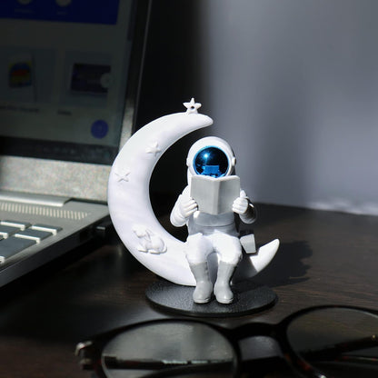 Astronaut Figurine Showpiece for Home Décor, Office Desk, Car Dashboard & Table Decoration | Space Astronaut Statue Collectible Gift for Home, Room & Workspace (Moonstar Blue)