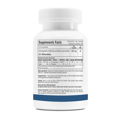 Supplement bottle with label on a white background